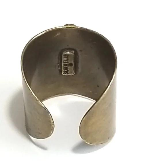 Anthropologie Gold Ring with Opalescent Stones - Picture 2 of 3